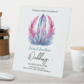 Edelsteen Crystal waterverf bruiloft Reclamebord Met Voetstuk (Insitu)