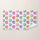Edelsteen Diamant Hart Cute Mooi Pastel Prinses Bad Handdoek (Handdoek)