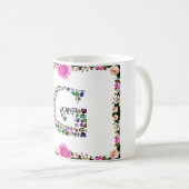 Edelsteen Diamond Initiaal G Monogram Art Koffiemok (Voorkant rechts)