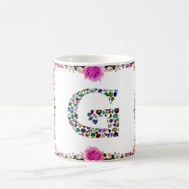 Edelsteen Diamond Initiaal G Monogram Art Koffiemok