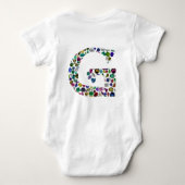 Edelsteen Diamond Initiaal G Monogram Art Romper (Achterkant)
