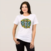 Edelsteen Gekleurd Tweeling Symbool Tri-Blend Shirt (Voorkant volledig)