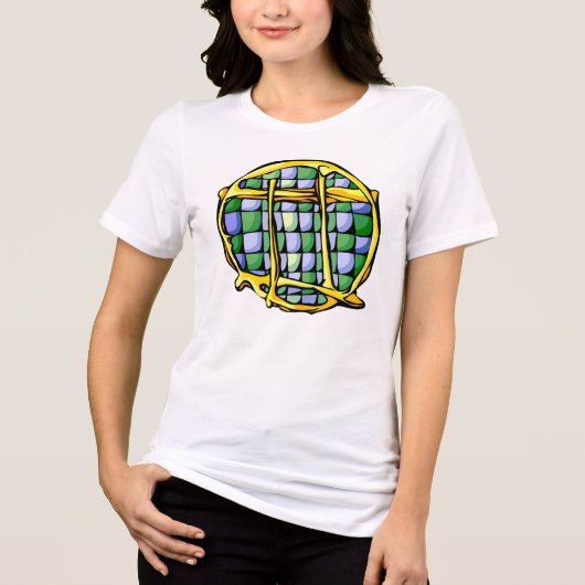 Edelsteen Gekleurd Tweeling Symbool Tri-Blend Shirt (Voorkant)