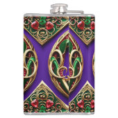 Edelsteen Goud Filigraan Hart & Snake Liefde Venus Heupfles (Achterkant)