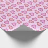 Edelsteen Harten Schattig Roze Valentijnsdag Cadeaupapier (Hoek)