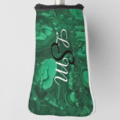 Edelsteen Heldergroen Marmer Monogram Golfheadcover (Draai 90)