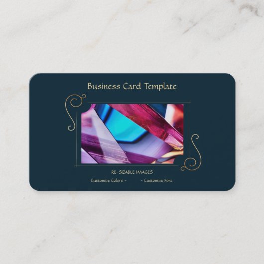 Edelsteen kristal sieraden visitekaartje (Voorkant)