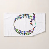 Edelsteen monogram letter Q Bad Handdoek (Handdoek)