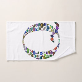 Edelsteen monogram letter Q Bad Handdoek