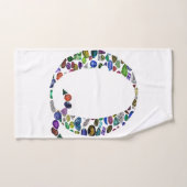 Edelsteen monogram letter Q Handdoek (Handdoek)
