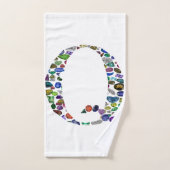 Edelsteen monogram letter Q Handdoek (Handdoek)