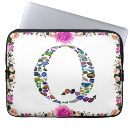 Edelsteen monogram letter Q Laptop Sleeve
