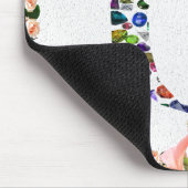 Edelsteen monogram letter Q Muismat (Hoek)