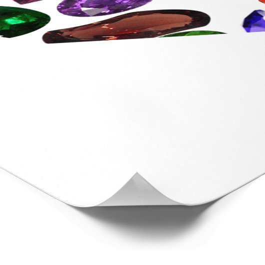 Edelsteen monogram letter Q Poster (Hoek)