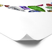 Edelsteen monogram letter Q Poster (Hoek)