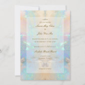 Edelsteen Opaal Kristal Marmer Bruiloft Uitnodigin Kaart (Voorkant)