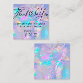 edelsteen opaal vierkante visitekaartje (Voorkant / Achterkant)