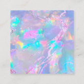 edelsteen opaal vierkante visitekaartje (Achterkant)