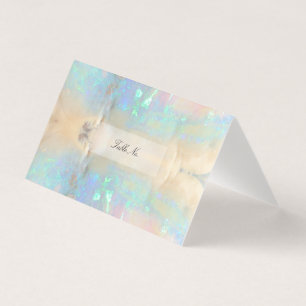 Edelsteen Opal Crystal Gem Marmeren Tafel Kaart Visitekaartje