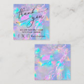 Edelsteen Opal Dank u kortingskaart Vierkante Visitekaartje (Voorkant / Achterkant)