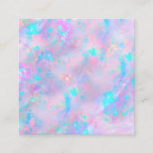 Edelsteen paarse opaal textuur kortingskaart vierkante visitekaartje (Achterkant)