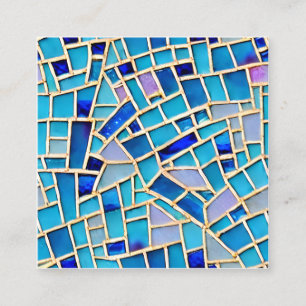 Edelsteen pastel kleuren verbrijzeld glas bevlekt contactkaartje