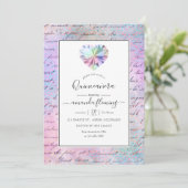 Edelsteen Quinceañera Kaart (Staand voorkant)