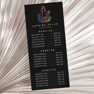 Edelsteen Regenboog Kwarts Kristal Logo Rekkaart Reclamekaart