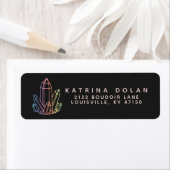 Edelsteen Regenboog Kwarts Kristal Retouradres Etiket (Insitu)