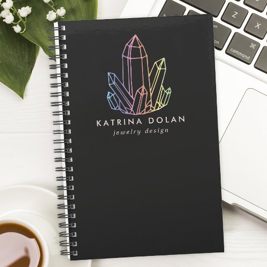 Edelsteen Regenboog Kwarts Kristal Zakelijk Logo Planner