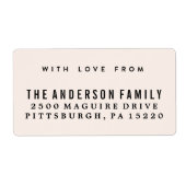 Edelsteen retour adres label (Voorkant)