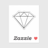 Edelsteen. Sieraden. Sjabloon (verander de kleuren Sticker (Vel)