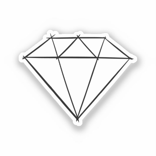 Edelsteen. Sieraden. Sjabloon (verander de kleuren Sticker (Voorkant)