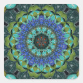 Edelsteen Tegels Vierkante Sticker (Voorkant)