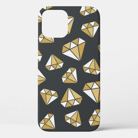 Edelsteen thema naadloos patroon. Case-Mate iPhone case (Achterkant)