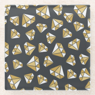 Edelsteen thema  naadloos patroon. glazen onderzetter