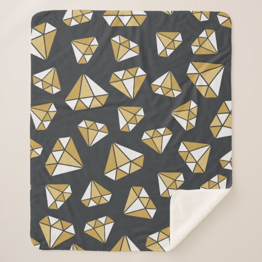 Edelsteen thema  naadloos patroon. sherpa deken (Voorkant)