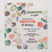 Edelsteen Verjaardagsfeest Rotsen Edelstenen Krist Kaart (Voorkant / Achterkant)