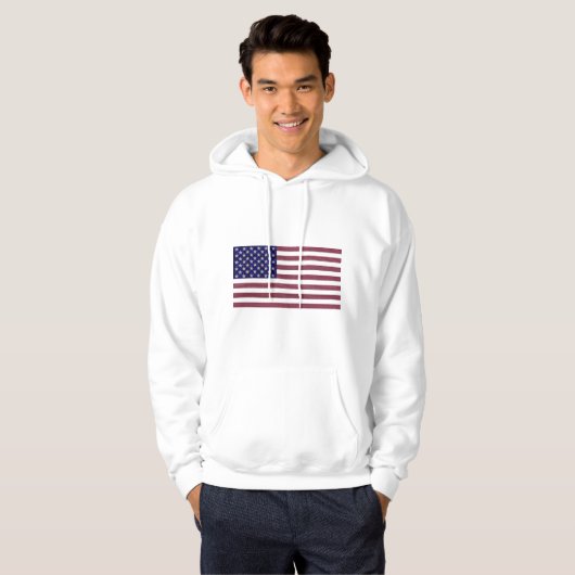 Edelsteen Vlag van de VS – Saffier, Ruby & Diamond Hoodie (Voorkant volledig)
