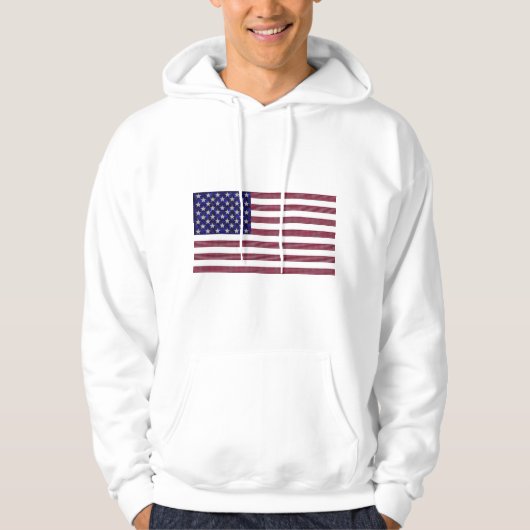 Edelsteen Vlag van de VS – Saffier, Ruby & Diamond Hoodie (Voorkant)