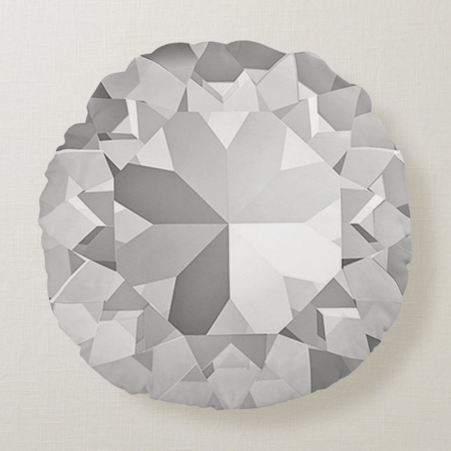 Edelsteenontwerp Rond Kussen (Voorkant)