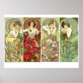Edelstenen Art Nouveau van Alphonse Mucha Poster (Voorkant)