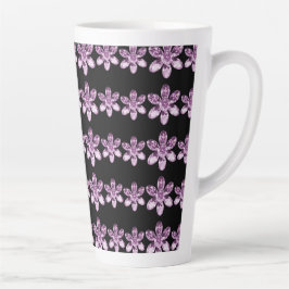 EDELSTENEN BLOEMEN PATROON LATTE MOK