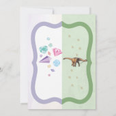 Edelstenen & Dinosaurus Joint Boy Girl Verjaardag  Kaart (Achterkant)