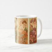 Edelstenen en bloemen, Alphonse Mucha 1900 Koffiemok (Voorkant rechts)