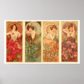 Edelstenen en bloemen, Alphonse Mucha 1900 Poster (Voorkant)