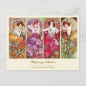 Edelstenen en bloemen, Alphonse Mucha Briefkaart (Voorkant)