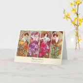 Edelstenen en Bloemen, Alphonse Mucha Kaart (Gele Bloem)