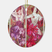 Edelstenen en bloemen, Alphonse Mucha Keramisch Ornament (Links)