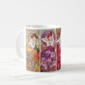 Edelstenen en bloemen, Alphonse Mucha Koffiemok (Voorkant links)